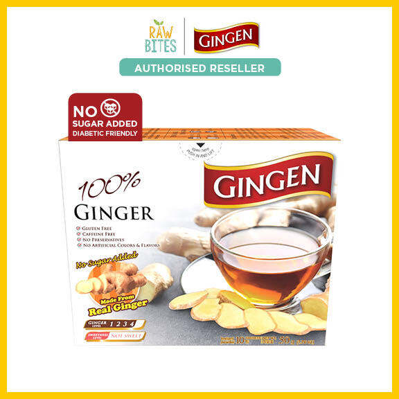 GINGEN 100% Ginger Sugar Free Instant Drink (10 x 5g box) (All Natural ...