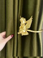 2Pcs/set Curtain Tieback Holder Hooks Tie Backs Bedroom Living Classic Angel Curtain Decoration Accessories Curtain Hooks