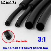 【CW】1M 3:1 Heat Shrink Tube With Glue Inside Diameter 1.62.43.24.86.47.99.512.7mm Adhesive Lined Sleeve Wrap