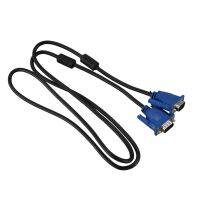 Black Blue VGA 15 pins Male to Male Plug Cable Computer Monitor Wire Cable 1.5M