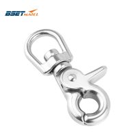 Bset สแตนเลส Matel 316กระเป๋า Webbing คลิปทริกเกอร์ตะขอกุ้งก้ามกรามหมุนตะขอแบบพับสานหัวเข็มขัดเชือกพาราคอร์ด