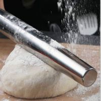 Stainless steel Rolling pin ไม้นวดแป้ง แบบสแตนเลส ไม้นสดแป้งพิซซ่า ที่นวดแป้ง ไม้กลิ้งทำขนม ไม้กลิ้งแป้ง ไม้กลิ้งแป้งพิซซ่า นวดแบบละเอียด