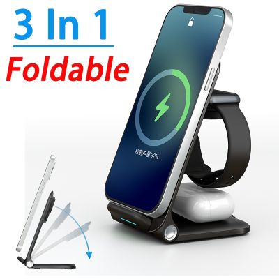 ✟❖ 15W 3 in 1 Wireless Charger Stand For Samsung iPhone 14 13 12 11 Apple Watch 7 8 iWatch Airpods Pro Fast Charging Dock Station