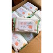 COMBO 10 BỊCH Khăn ướt Giấy ướt không mùi Bobo khăn ướt cừu 1 bịch 80tờ rút