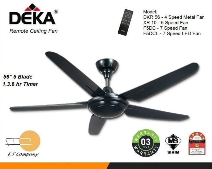 DEKA Remote Ceiling Fan XR10 F5DC F5DCL LED DKR56 DKR 56 AC DC Remote