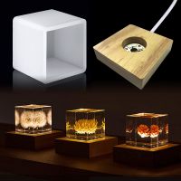 Square Light Resin Moldled Silicone Molds For Resinresin Silicone Molds With Wooden Lighted Base Stand For Resin Art