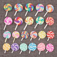 10Pcs Cute Macarons/Candy/Lollipop Polymer Clay Ornament DIY Craft Supplies Phone Shell Patch Arts Material Kids Gift Toys