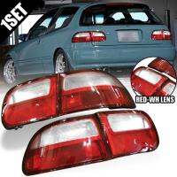 เสื้อไฟท้ายแต่ง + ไฟทับทิม รุ่น ฮอนด้า ซีวิค HONDA CIVIC EG3 EG4 ปี 1992 - 1995 1 คู่ 3 ประตู ไม่รวมชุดหลอดไฟ และสายไฟ