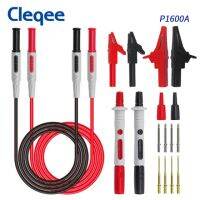 Cleqee ชุด P1600ทดสอบมัลติมิเตอร์แบบคุณภาพสูงชุดเครื่องมือซ่อมรถตะขอทดสอบ Ic สายเคเบิลทดสอบชุดนำ