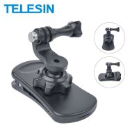 TELESIN 360 องศาหมุนกระเป๋าเป้สะพายหลังคลิป Clamp Mount สำหรับ GoPro Hero 11 10 9 DJI Osmo Action 3 Insta360 ONE X3 SJCAM EKEN สำหรับกล้อง Action