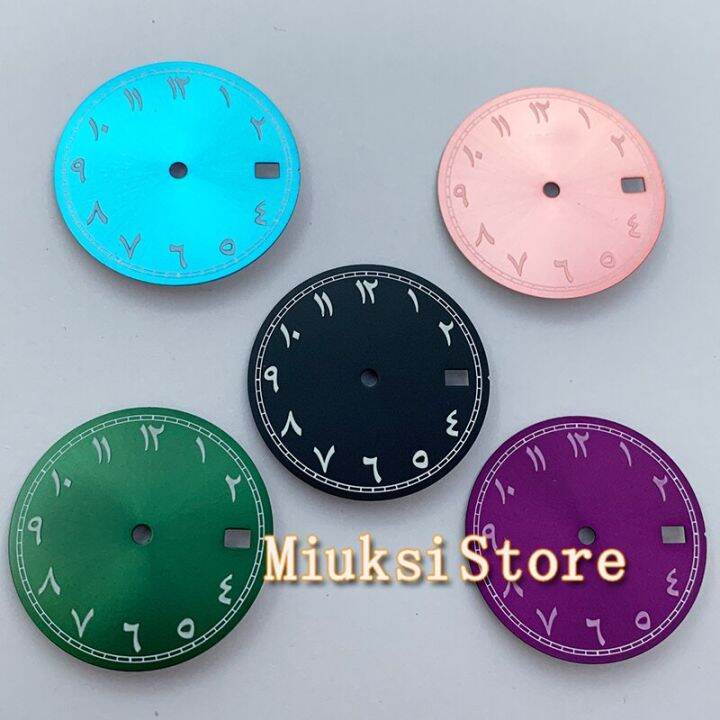 29mm-nh35-watch-dial-sterile-black-green-blue-pink-watch-dial-with-date-window-for-nh35-nh35a-automatic-movement-accessory-parts