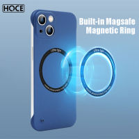 HOCE อัลตร้าบาง Frameless Magsafe แม่เหล็กไร้สายชาร์จโทรศัพท์ Case สำหรับ iPhone 13 11 12 Pro Max เคลือบสีทึบฮาร์ดพีซีปกกรณี