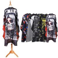 【YF】 New Haircut Hairdresser Barber Cloth Skull Pattern Apron Polyester Cape Hair Style Design Supplies Salon Dress