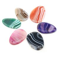 【cw】 Stone Striped Agates Pendants Drop Shaped exquisite for Jewelry Making Diy earring necklace accessories ！