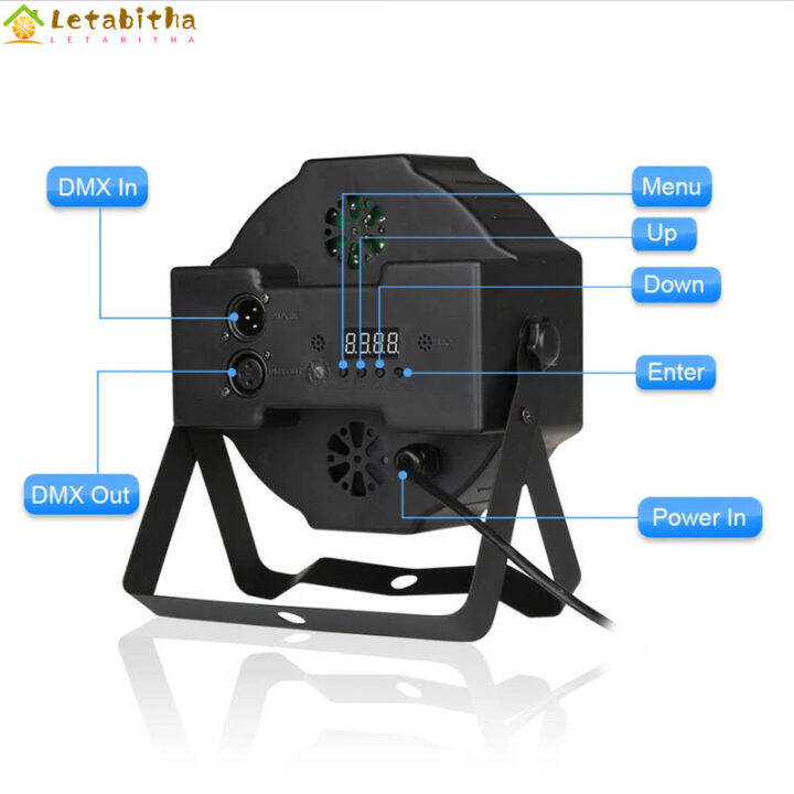 letabitha-ไฟ-led-เวที-rgbw-36ดวงเอฟเฟ็กต์-dmx-ไฟแฟลตพาร์5โหมดสำหรับการแสดงบนเวที512หลอดไฟยูวีพลังงานสูงสำหรับดิสโก้บาร์คลับ