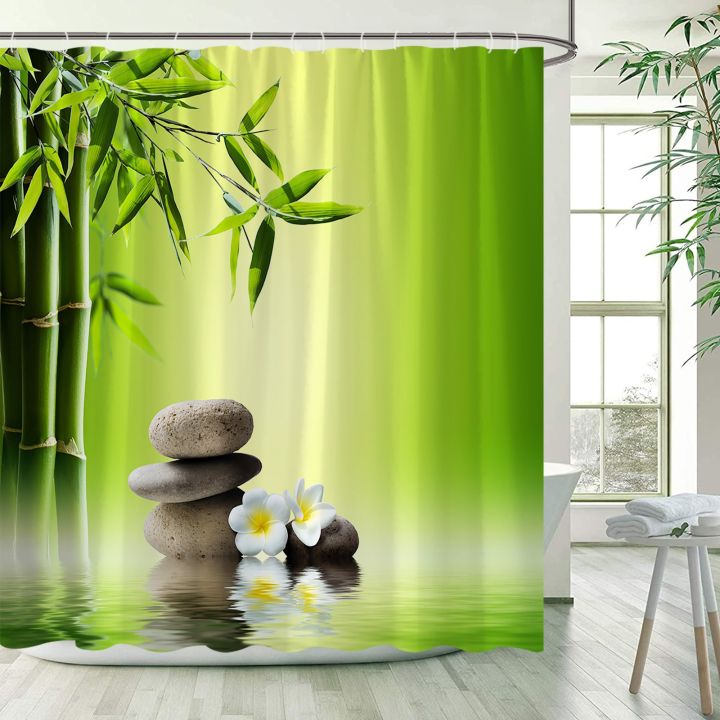 cw-shower-curtains-set-spa-stones-and-orchids-flowers-polyester-fabric-curtain-with-hooks
