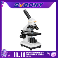 【Fast delivery+HOT SALE】SVBONY SV601 Compound Monocular Microscopes, Microscopes for Kids Students Adults, 40-1600X Magnification, LED Illumination, 2X Barlow Lens, Biological Microscopes for School Laboratory Home Education