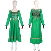 New Arrival Princess Fiona Cosplay Costume Dress Adult Halloween Carnival Party