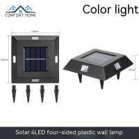 ระบบควบคุมแสงอัจฉริยะ Lampu Solar Dinding BSIDE 4ชิ้นกันน้ำได้สำหรับกลางแจ้งสนามหญ้าสวนภูมิทัศน์