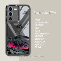 เคส VIVO V29 5G พร้อม V25Pro ฟิล์มเลนส์ V27Pro V23 5G V20Pro V23E หรูหราลายภูเขา Y77เคสใส่โทรศัพท์5G Y36 Y78 Y27