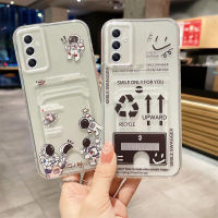 KOSLAM Ins เคสโทรศัพท์กระเป๋าใส่บัตรนักบินอวกาศลมโปร่งใสสำหรับ Samsung Galaxy A54 5G A34 5G A14 5G A14 LTE A04 A04s A04e A13 5G A23 A23 LTE A33 A53 A73 A22 A32 A72 A52 A12 A03 5G A03s LTE LTE a71 A50 A31A20 A11 A51ปลอกเคสไอโฟนใส่ใหม่ล่าสุดในสต็อก