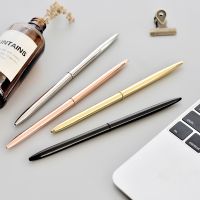 0.7mm Metal Luxury Gold Sliver Ballpoint Pens Writing School Office Supplies