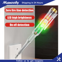 Manooby ปากกาทดสอบแรงดันไฟฟ้า แบบไม่สัมผัส มีไฟ LED ไขควง ขควงเช็คไฟ ปากกาไฟฟ้า