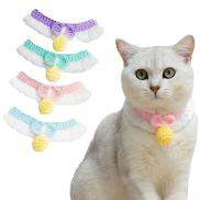 PETPARADIS Dễ Dàng Mặc Dệt Kim Có Thể Điều Chỉnh Dễ Thương Mèo Collars
