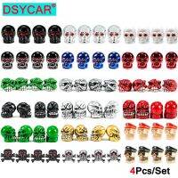 DSYCAR ฝาครอบวาล์ว4ชิ้น/เซ็ตสำหรับยาง,หมวกวาล์วก้านสากลสไตล์กะโหลกศีรษะอุปกรณ์ Car กันฝุ่นที่น่าดึงดูด