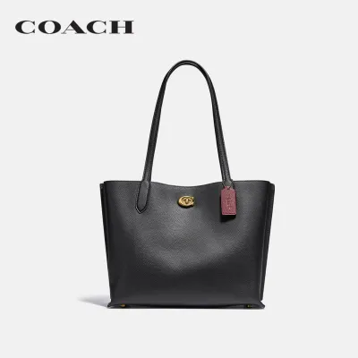 COACH กระเป๋าทรงสี่เหลี่ยมผู้หญิงรุ่น Willow Tote สีดำ C0689 B4/BK