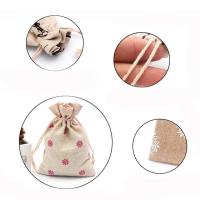 1PC 10×14cm Pattern Random Printed Cotton Bag Daily Necessities Bag Candy Storage Christmas Storage Bag V3W1