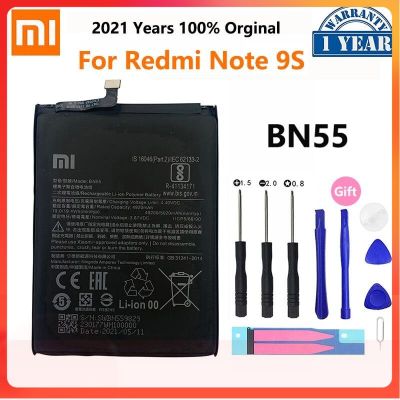100% Original Xiao Mi BN55 5020MAh แบตเตอรี่โทรศัพท์สำหรับ Xiaomi Redmi หมายเหตุ9 S หมายเหตุ9 S Note9S เปลี่ยนแบตเตอรี่ Bateria
