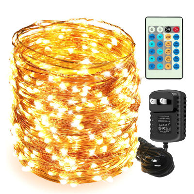 10m 20m 30m 50m 100m led Fairy lights copper wire LED String Lights Christmas decoration garland with Remote control for Garden