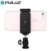 PULUZ 1/4 inch Hot Shoe Tripod Head + Tripod Stand Clamp for Smartphones iPhone 14 13 Pro Max X Samsung Huawei 5.5cm - 8cm Width