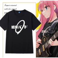 YT Anime Tshirt Bocchi The Rock Short Sleeve Tops Casual Loose Tee Unisex Fashion Gotou Hitori Shirt Plus Size TY