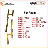 สําหรับ Xiaomi Redmi Note 7 8 8T 9 10 11 Pro ปุ่มเปิด / ปิดระดับเสียง Flex Cable Note 8T 9T 11T Volume Up / Dow Button Flex Cable