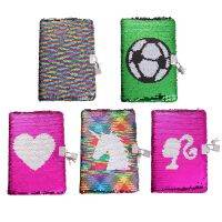 Lock Notebook Journal Diary Sequin Boys Girls Football Key Notepad Soccer Planner Daily Journals Kids Girl Women Book Writing