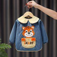 Baby Bib Childrens Apron Mens and Womens New Eating Bib Baby Waterproof Dirt Proof Apron Baby Waterproof Long Sleeve Bib Aprons