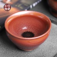 Jianzhan teacup master cup Jianyang raw ore iron tire kung fu tea set tea cup single large red partridge tianmu cup