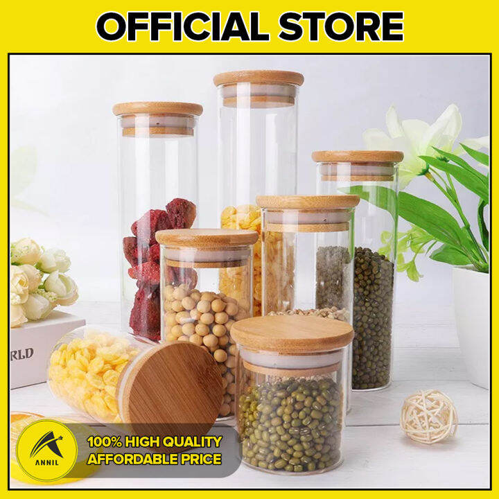 Annil 350-650ml Food Storage Sealed Pot Glass Seasoning Spice Container ...