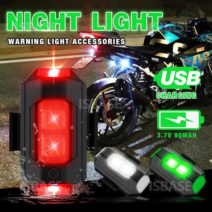 7 Color Motorcycle Bikes Rechargeable Flashing Lights 5PCS LED ...