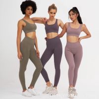 ▲☬♟ Vito Martha 016A Processing custom Zechuang European and American nylon quick-drying yoga fitness wear sports running seamless yoga suit wholesale