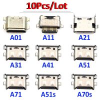 10Pcs USB Charging Connector Port สําหรับ Samsung A12 A01 A10 A10S A21S A51 A71 A20 A30 A40 A50 A60 A30S A50S A11 A31 A41A51S A70S