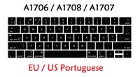 A1706ใหม่ A1707โปรตุเกสแผ่นครอบแป้นพิมพ์ Us/eu สำหรับ Macbook New Pro 13 15 Touch Bar 2016 2019ผิวแป้นพิมพ์ซิลิโคนอุปกรณ์เสริมแป้นพิมพ์แบบกันน้ำ