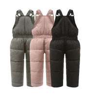 Children Winter Warm Overalls Girls &amp; Boys Winter Thick Pants Cotton Filling Kids Overalls for KIds Trousers 1-5 Years Jumpsuit