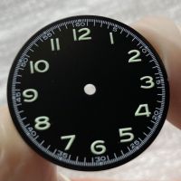 Watch Modify Parts 28.5Mm Black Sterile Dial Luminous Marks Fit For NH35/36 Movement