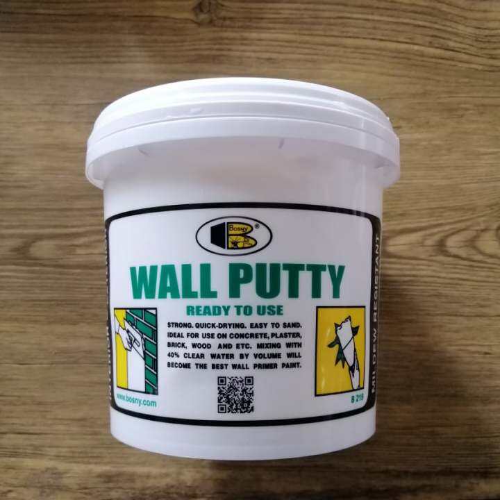 วอลพุตตี้ wall putty ขนาด1.5กิโลกรัม ยี่ห้อ Bosny ใช้โป๊ว อุด ซ่อมแซม