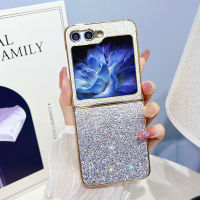 Nlwvx เคสป้องกัน N2flip แบบไล่ระดับสีสำหรับ Samsung Galaxy Filp5ด้วยไฟฟ้าไล่ระดับสีมี Flash พับได้4เคสโทรศัพท์ P50p