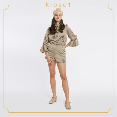 Kloset Printed Shorts (AW18-P003) เสื้อผ้าแฟชั่น เสื้อผ้าผู้หญิง กางเกงแฟชั่น กางเกงขาสั้น กางเกงพิมพ์ลาย