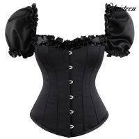 top●Pleated Short-Sleeved Corset Bag Chest Fresh